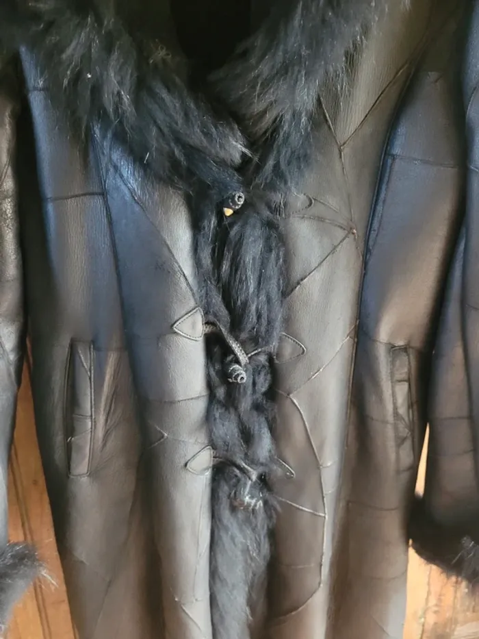 Manteau vintage cuir - photo numéro 3