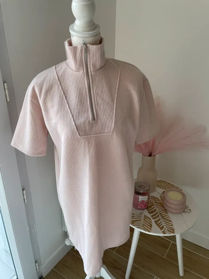 Robe/ Tunique beige rosé taille s neuf été - photo numéro 5