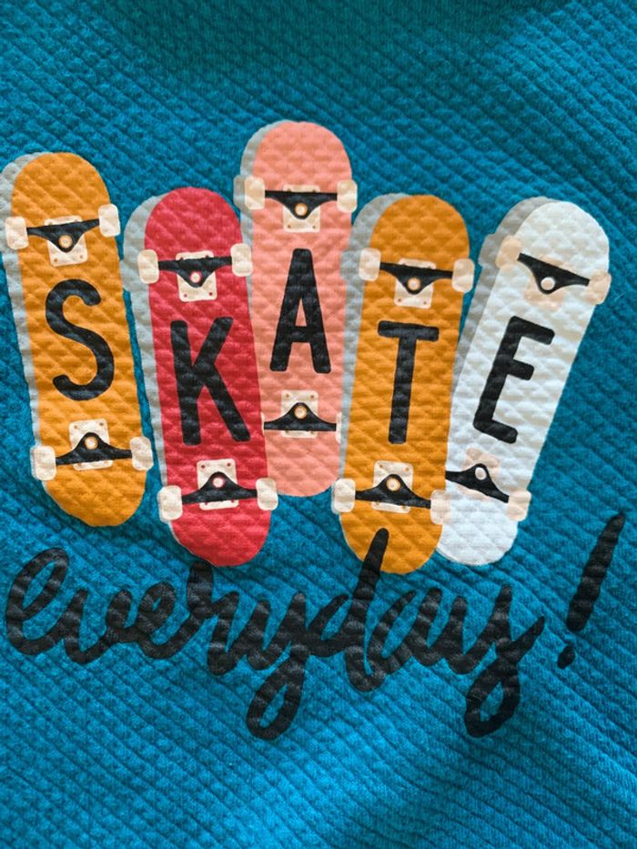 Pull ou sweat turquoise Skate garçon 5 ans Orchestra - photo numéro 4