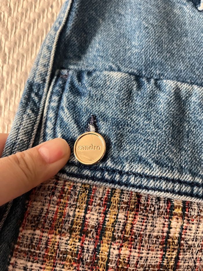 Sandro jeans skirt mini with pocket detail size 0 XS - photo numéro 5