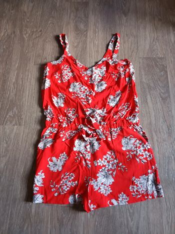 Combi short fleurie avec poches  40