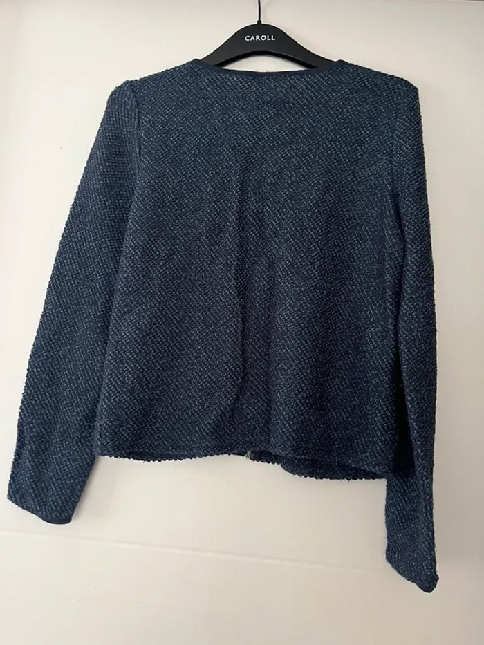 Veste gilet en maille bleu taille S 36 zibi london - photo numéro 3