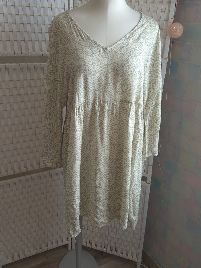 👗jolie robe fluide Etam motif zèbre femme T38