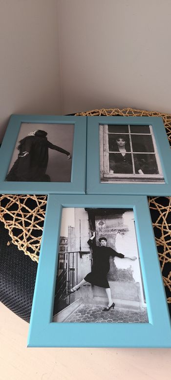 Lot de 3 Cadres en bois avec vitres pour photos