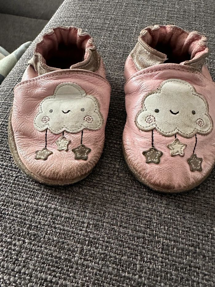 Chaussons cuir taille 6-12 mois - photo numéro 2