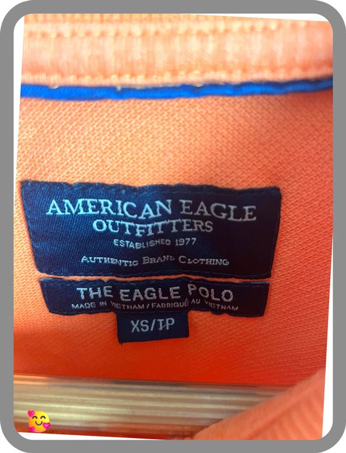 👕 Polo American Eagle – Homme – Taille XS – Orange - photo numéro 4