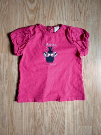 T-shirt rose. Aisebreizh. bébé 18 mois