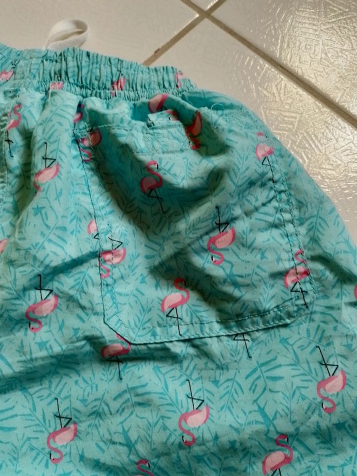 Short de plage femme Bleu ciel Motif flamands roses - photo numéro 12
