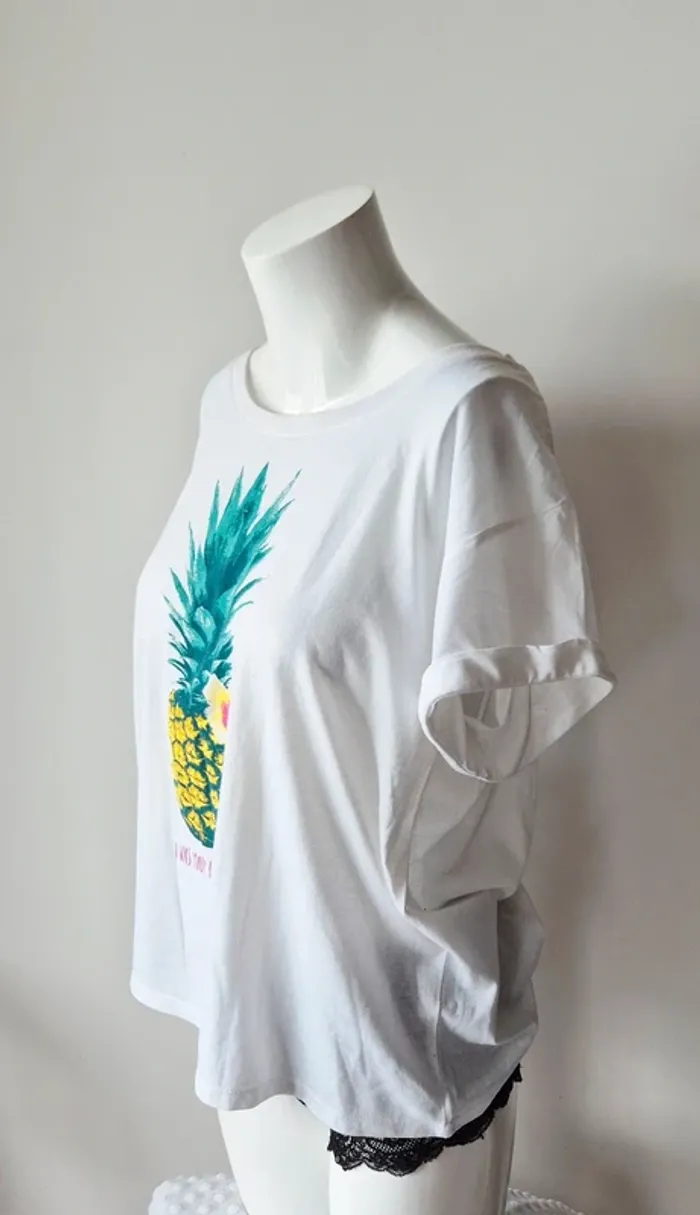 Tee-shirt ananas M - photo numéro 3