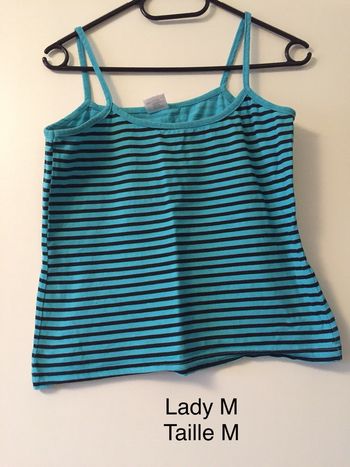 Débardeur rayé bleu/noir Lady M Taille M