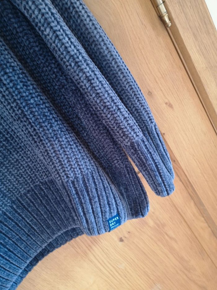 Pull d'hiver chaud Superdry Xs en bleu matière douce - photo numéro 4
