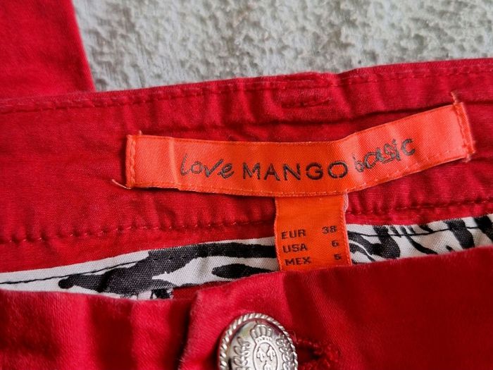 Pantalon femme mango rouge taille 38 - photo numéro 3