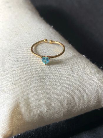 Fine bague pierre turquoise coeur