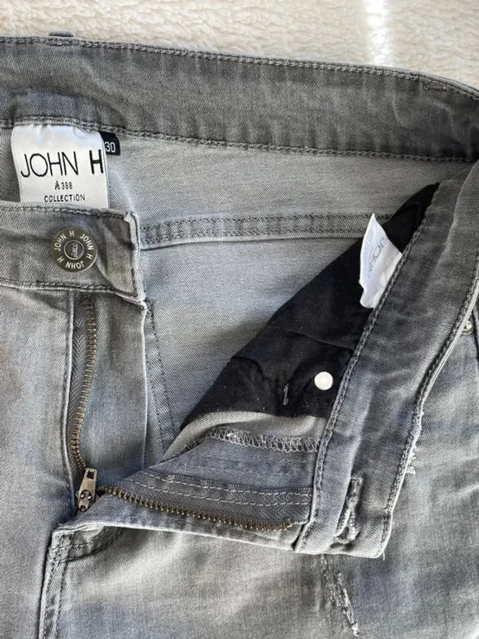 Jean troué gris John H - photo numéro 7