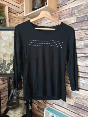 Tshirt manche 3/4 paillettes