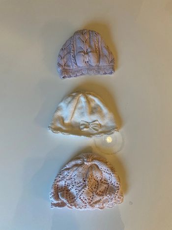 Lot 3 bonnets 0-3 mois