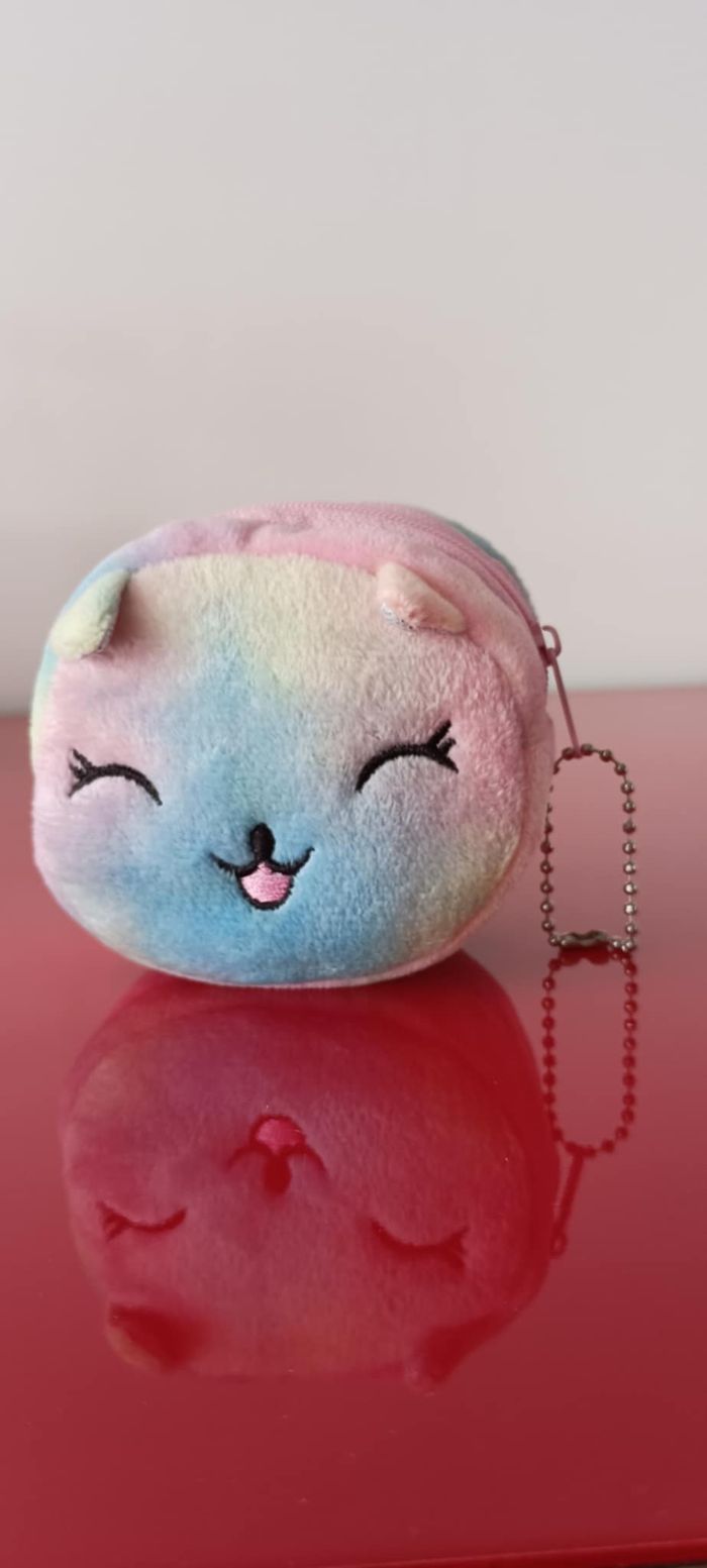 Petit porte-monnaie multicolore en peluche pour enfant modèle lapin - photo numéro 9
