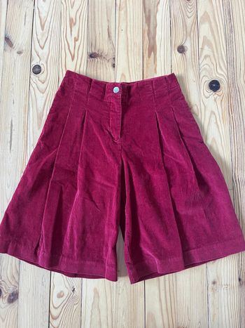 Jupe culotte velours rouge Jacadi 8 ans