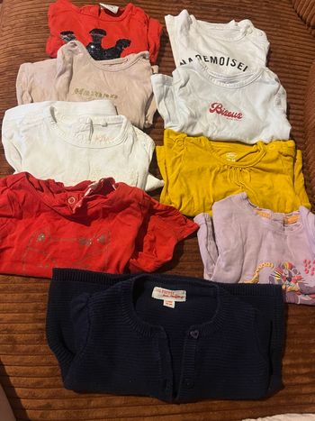 Tee shirts manches longues 3 mois bébé fille DPAM