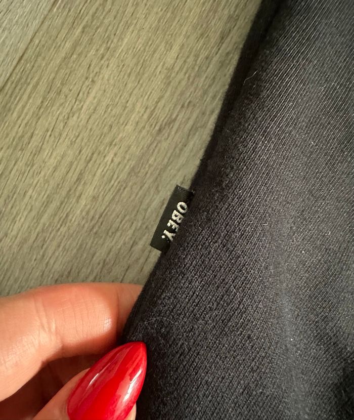 Sweatshirt demi zip noir et bleu Obey TS - photo numéro 8