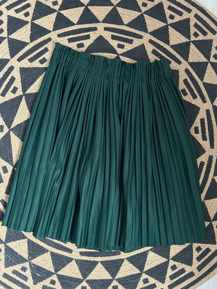 Jupe plissée vert femme