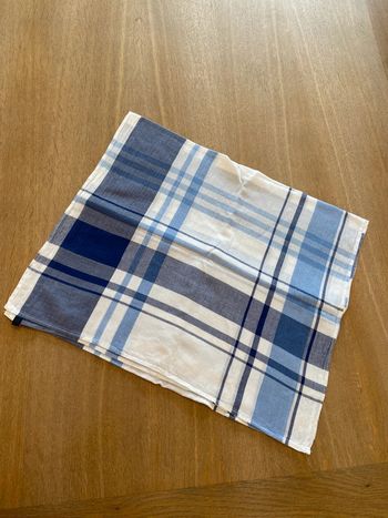 Chèche garçon carreaux bleus et blancs Okaïdi