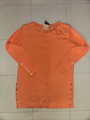 🧡 Pull long femme corail taille unique neuf avec étiquette Toujours Paris 🧡