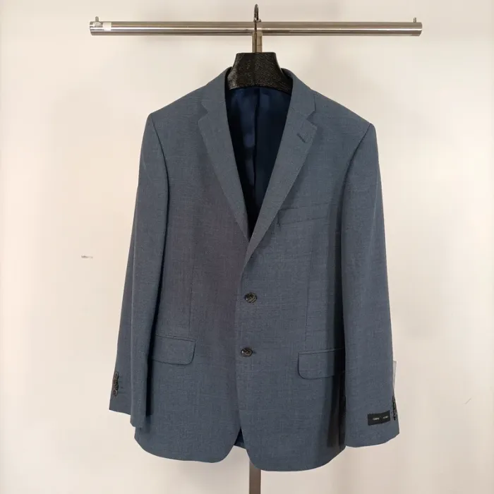 Veste de costume bleue coupe regular Griffe Noire - Taille 50 A476