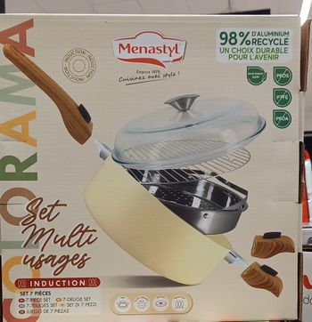 Set culinaire multi-usage 28 cm – aluminium induction – Menastyl Neuf