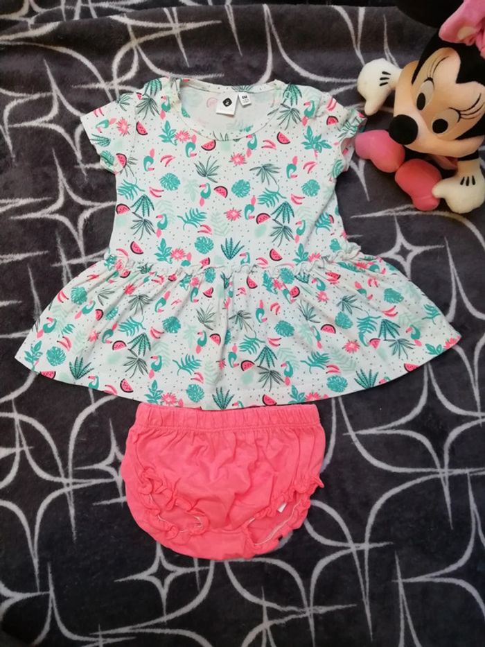 Ensemble Robe + cullote sur couche