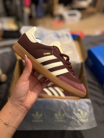 Adidas samba cuir bordeaux