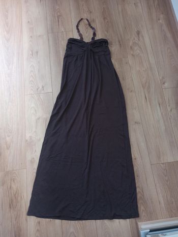 Robe longue marron