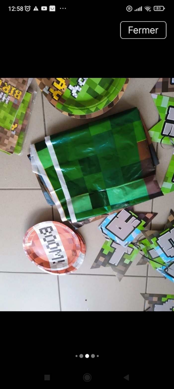 lots deco anniversaire Minecraft - photo numéro 4
