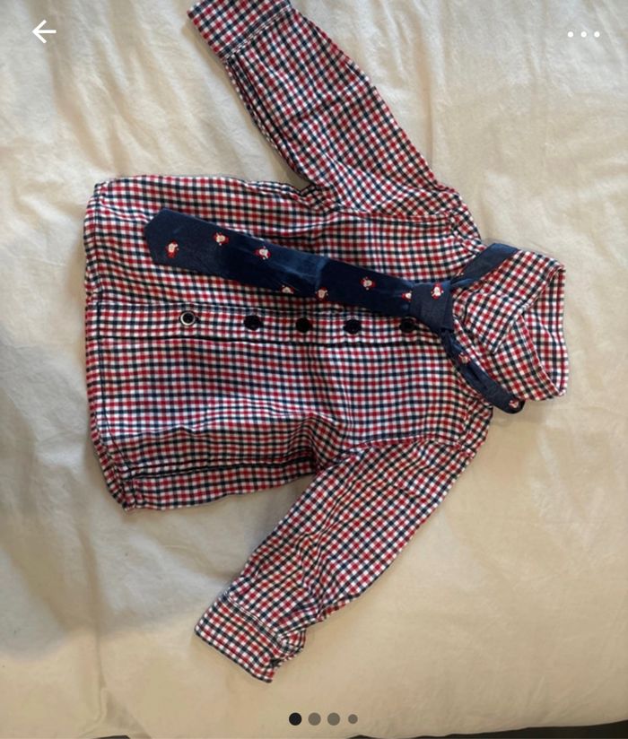 Chemise avec cravate père Noël