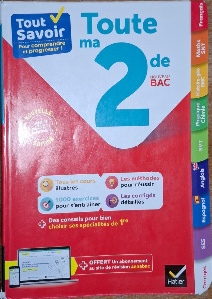 Livre programme de 2nde