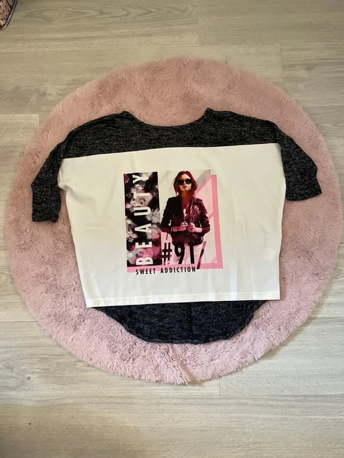Tee shirt femme ample avec photo