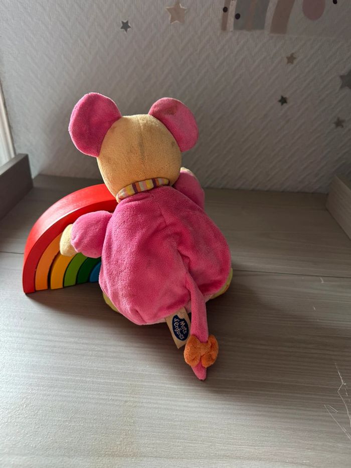 doudou souris jaune rose violet vert Mots d'enfants - photo numéro 2