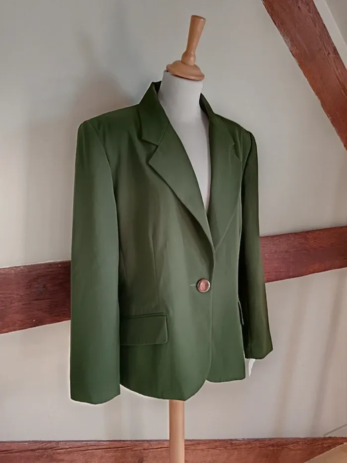 Veste blazer vert forêt Galeries Lafayette - photo numéro 2