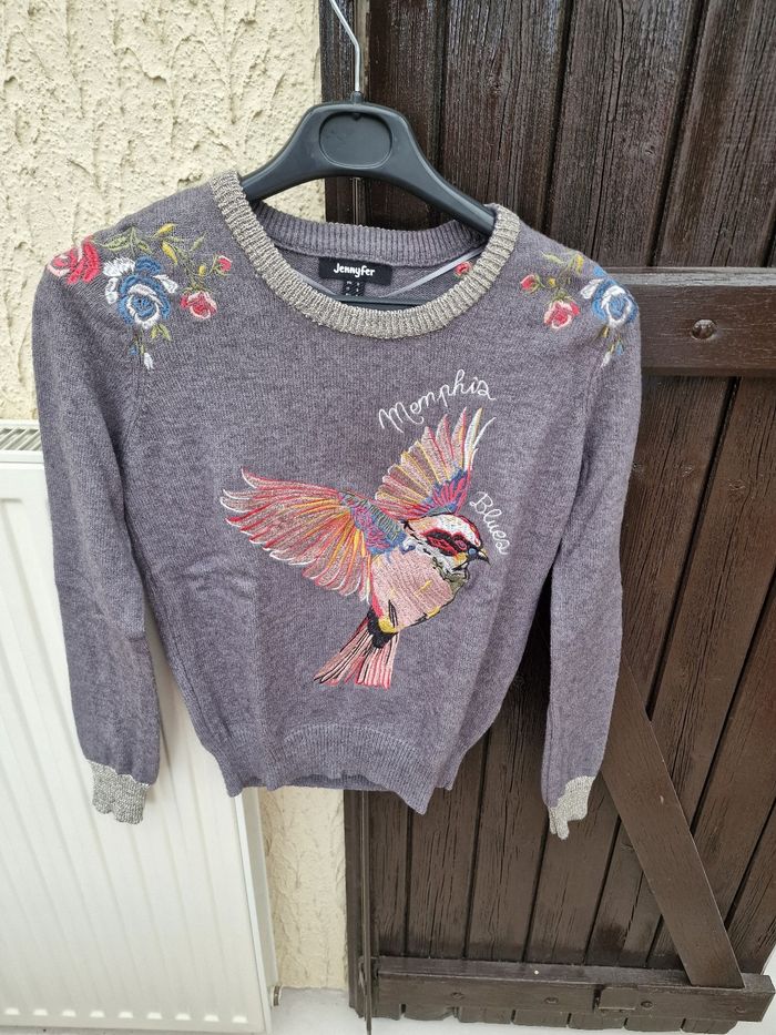 Pull jennyfer gris à motifs taille 36