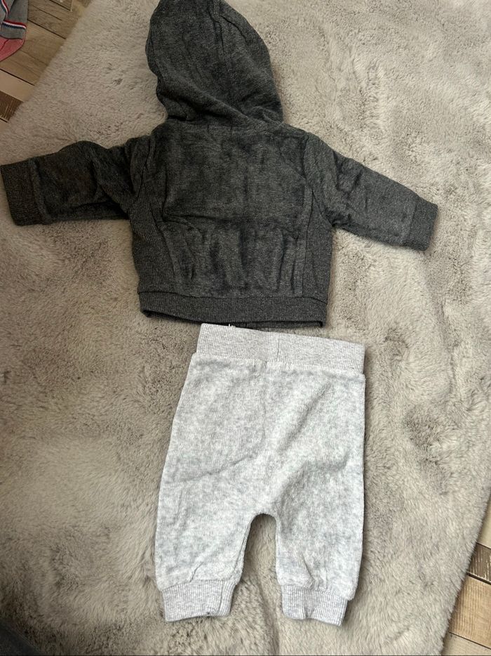 Ensemble gilet et jogging bébé garçon 1 mois - photo numéro 3
