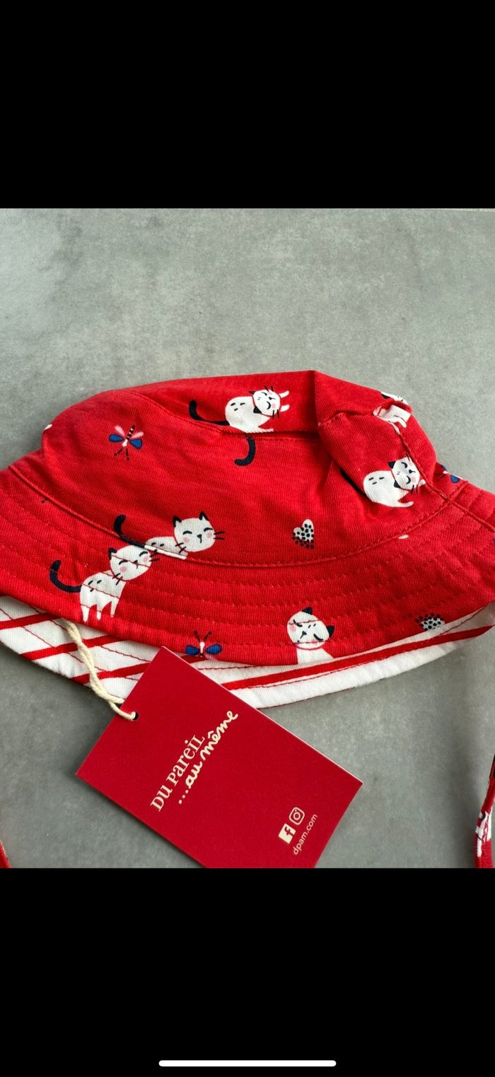 Chapeau avec ficelle mixte 1/3 mois - photo numéro 2