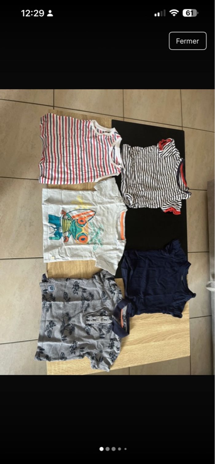 Lot de 9 t-shirt garçon 2 ans