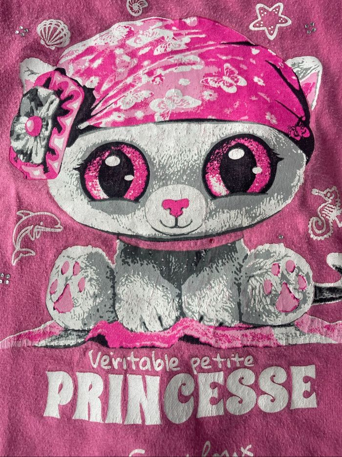 T-shirt fille 6 ans véritable princesse - photo numéro 2