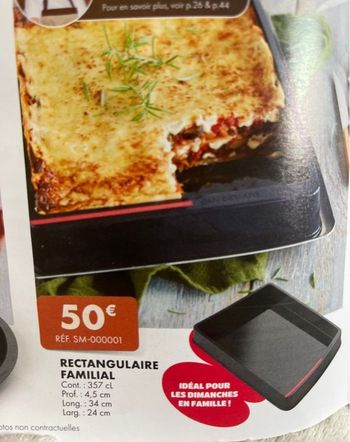 Moule rectangulaire familiale