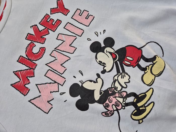 Sweat Disney Mickey Minnie écru femme L - photo numéro 3