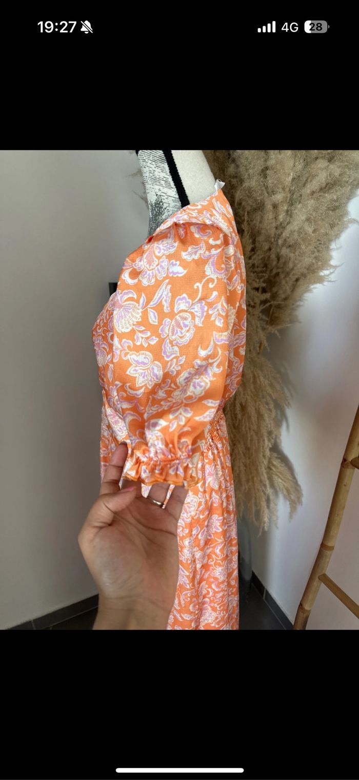 Robe longue chic soyeuse fleuri - photo numéro 6
