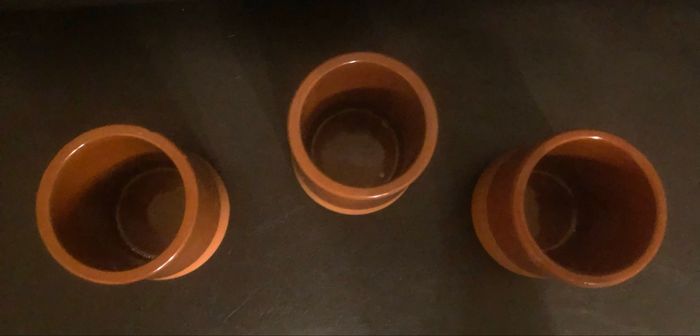 Lot de 3 pots vintages en terre cuite - photo numéro 2