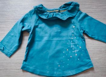 T-shirt manches longues col claudine - dressing trié par tailles