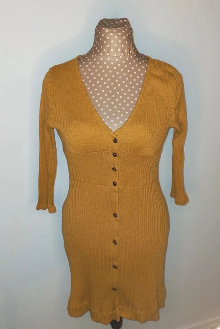 Robe Pull and Bear marron, femme, taille 2 - photo numéro 2