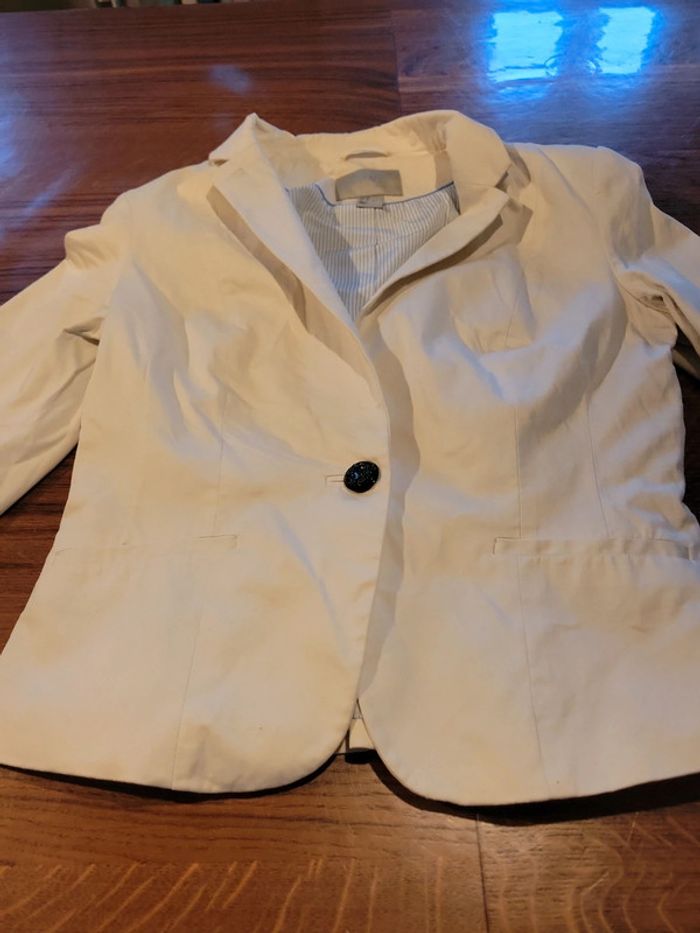 Blazer blanc taille S femme - photo numéro 2